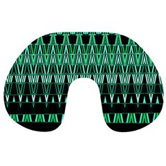 Green Triangle Patterns Travel Neck Pillows