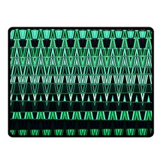 Green Triangle Patterns Double Sided Fleece Blanket (small) 