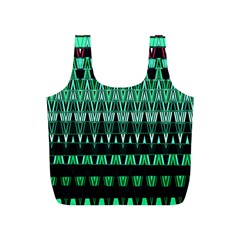 Green Triangle Patterns Full Print Recycle Bags (s) 