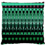 Green Triangle Patterns Standard Flano Cushion Case (One Side) Front