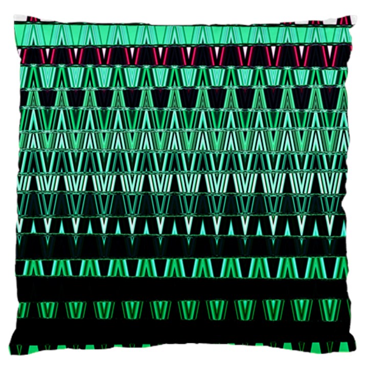 Green Triangle Patterns Standard Flano Cushion Case (One Side)