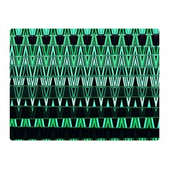 Green Triangle Patterns Double Sided Flano Blanket (mini) 