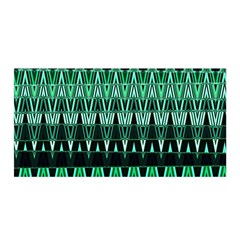 Green Triangle Patterns Satin Wrap