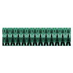 Green Triangle Patterns Satin Scarf (oblong) by Simbadda