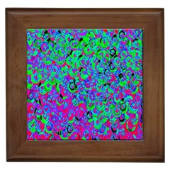 Green Purple Pink Background Framed Tiles