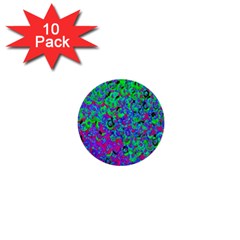 Green Purple Pink Background 1  Mini Buttons (10 pack) 