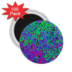 Green Purple Pink Background 2 25  Magnets (100 Pack)  by Simbadda