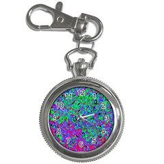 Green Purple Pink Background Key Chain Watches