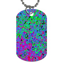 Green Purple Pink Background Dog Tag (Two Sides)