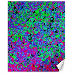 Green Purple Pink Background Canvas 11  x 14  