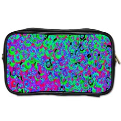 Green Purple Pink Background Toiletries Bags