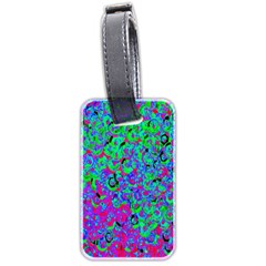 Green Purple Pink Background Luggage Tags (Two Sides)