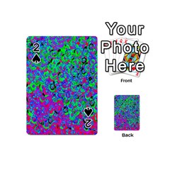 Green Purple Pink Background Playing Cards 54 (Mini) 