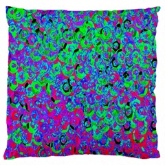 Green Purple Pink Background Large Flano Cushion Case (One Side)