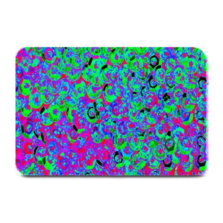 Green Purple Pink Background Plate Mats