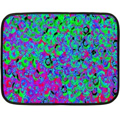 Green Purple Pink Background Double Sided Fleece Blanket (mini)  by Simbadda