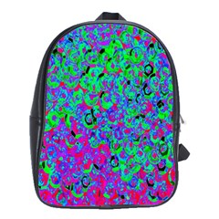 Green Purple Pink Background School Bags(large) 