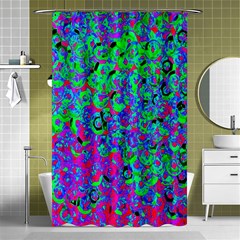 Green Purple Pink Background Shower Curtain 48  X 72  (small) 