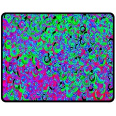 Green Purple Pink Background Double Sided Fleece Blanket (medium) 