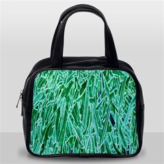 Green Background Pattern Classic Handbags (one Side)