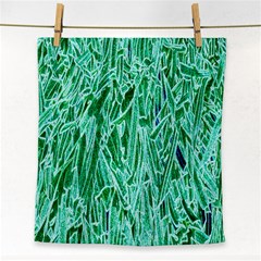 Green Background Pattern Face Towel