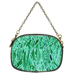 Green Background Pattern Chain Purses (two Sides) 