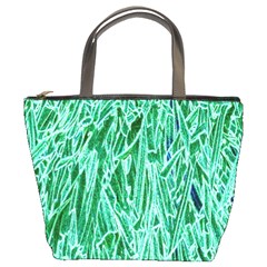 Green Background Pattern Bucket Bags