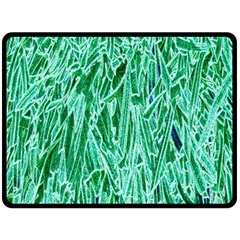 Green Background Pattern Fleece Blanket (large) 