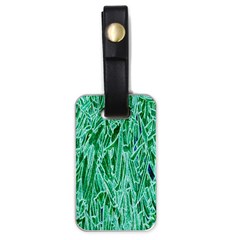 Green Background Pattern Luggage Tags (one Side) 