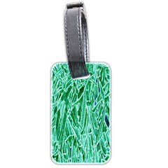 Green Background Pattern Luggage Tags (two Sides)