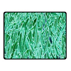 Green Background Pattern Double Sided Fleece Blanket (small) 