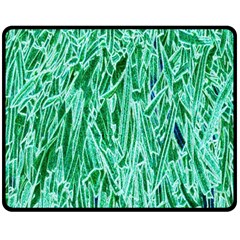 Green Background Pattern Double Sided Fleece Blanket (medium) 