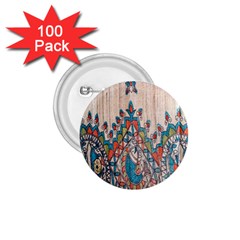 Blue Brown Cloth Design 1 75  Buttons (100 Pack) 