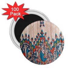 Blue Brown Cloth Design 2 25  Magnets (100 Pack) 