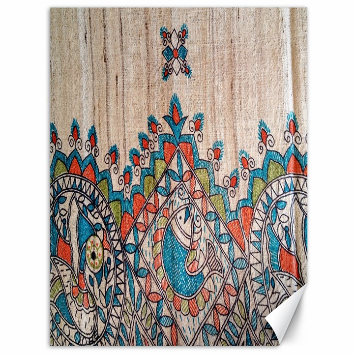 Blue Brown Cloth Design Canvas 36  x 48  