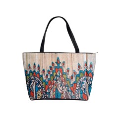 Blue Brown Cloth Design Shoulder Handbags by Simbadda