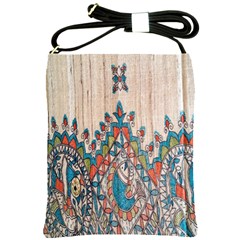 Blue Brown Cloth Design Shoulder Sling Bags