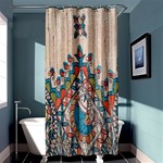 Blue Brown Cloth Design Shower Curtain 36  x 72  (Stall)  Curtain(36 X72 ) - 33.26 x66.24  Curtain(36 X72 )