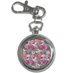 Seamless Floral Pattern Background Key Chain Watches Front