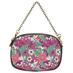 Seamless Floral Pattern Background Chain Purses (One Side) 