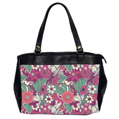 Seamless Floral Pattern Background Office Handbags (2 Sides) 