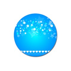 Blue Dot Star Magnet 3  (round) by Simbadda