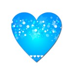 Blue Dot Star Heart Magnet Front