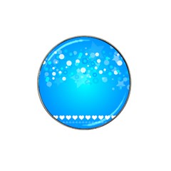 Blue Dot Star Hat Clip Ball Marker (4 Pack) by Simbadda