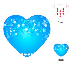 Blue Dot Star Playing Cards (heart) 