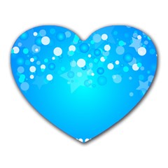 Blue Dot Star Heart Mousepads by Simbadda