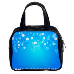 Blue Dot Star Classic Handbags (2 Sides) by Simbadda