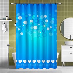 Blue Dot Star Shower Curtain 48  X 72  (small) 