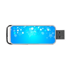 Blue Dot Star Portable Usb Flash (one Side)