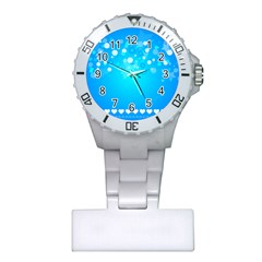 Blue Dot Star Plastic Nurses Watch by Simbadda